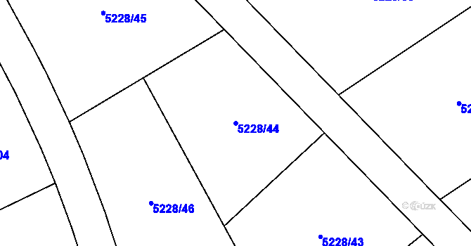 Parcela st. 5228/44 v KÚ Nová Bystřice, Katastrální mapa