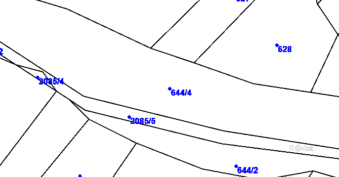 Parcela st. 644/4 v KÚ Nová Cerekev, Katastrální mapa