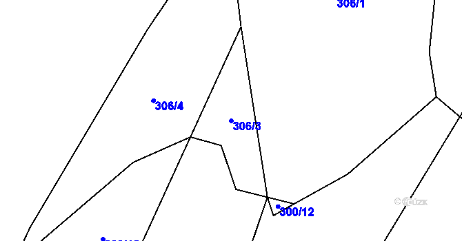 Parcela st. 306/3 v KÚ Nová Cerekev, Katastrální mapa