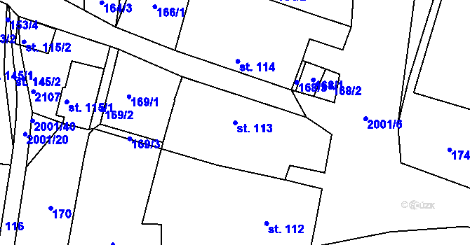 Parcela st. 113 v KÚ Nová Cerekev, Katastrální mapa