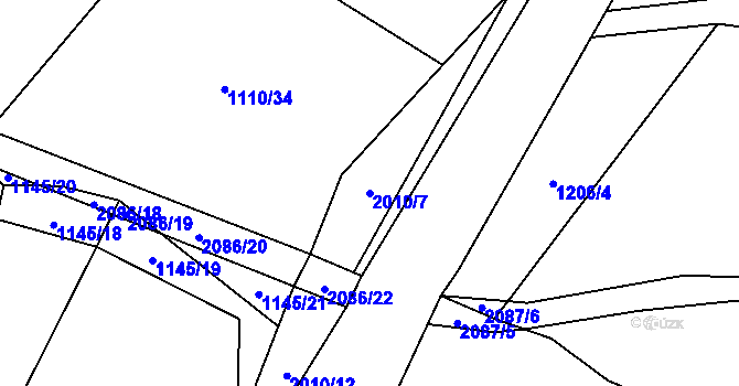 Parcela st. 2010/7 v KÚ Nová Cerekev, Katastrální mapa