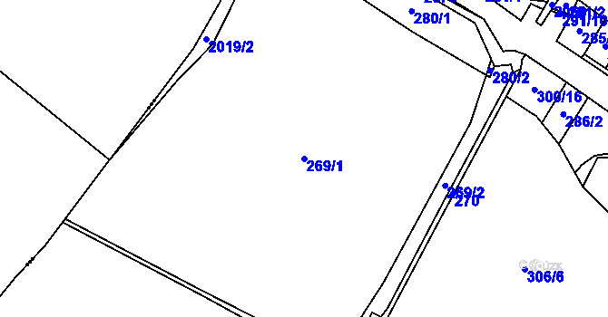 Parcela st. 269/1 v KÚ Nová Cerekev, Katastrální mapa