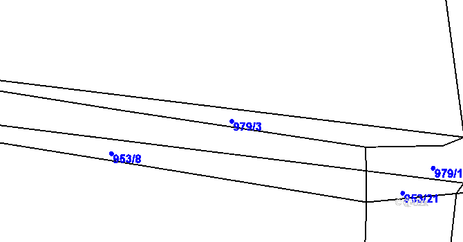 Parcela st. 979/3 v KÚ Nová Dědina, Katastrální mapa