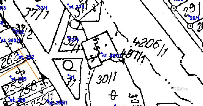 Parcela st. 481/1 v KÚ Nová Lhota u Veselí nad Moravou, Katastrální mapa