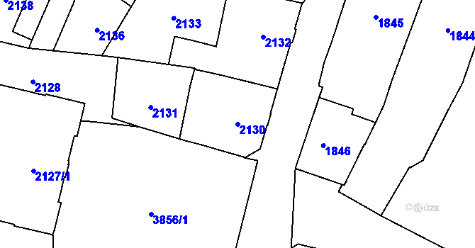 Parcela st. 2130 v KÚ Nová Paka, Katastrální mapa