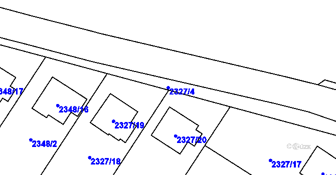 Parcela st. 2327/4 v KÚ Nová Paka, Katastrální mapa