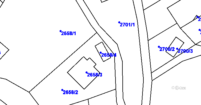 Parcela st. 2658/4 v KÚ Nová Paka, Katastrální mapa