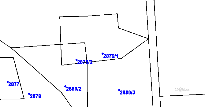 Parcela st. 2879/1 v KÚ Nová Paka, Katastrální mapa