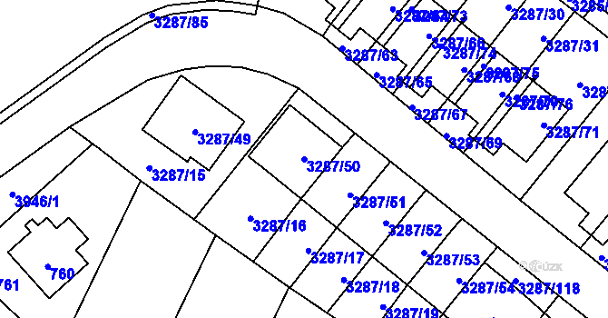 Parcela st. 3287/50 v KÚ Nová Paka, Katastrální mapa
