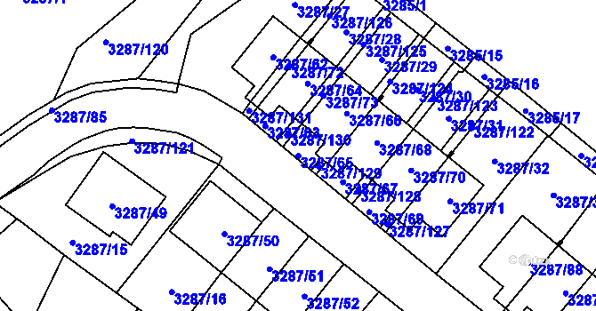 Parcela st. 3287/65 v KÚ Nová Paka, Katastrální mapa