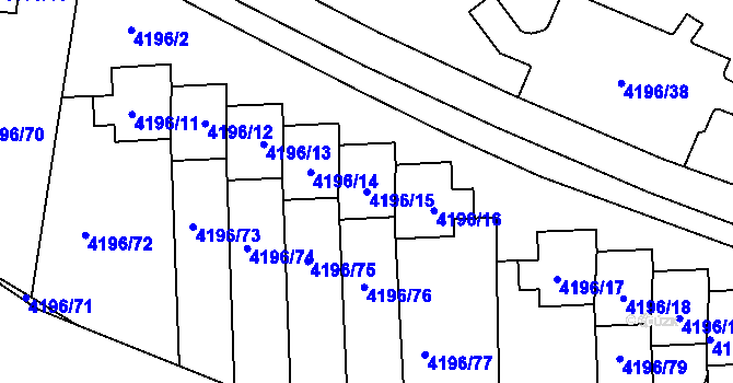 Parcela st. 4196/15 v KÚ Nová Paka, Katastrální mapa