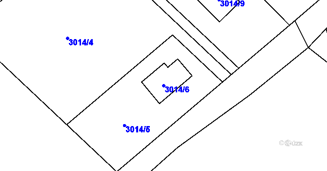 Parcela st. 3014/6 v KÚ Nová Paka, Katastrální mapa