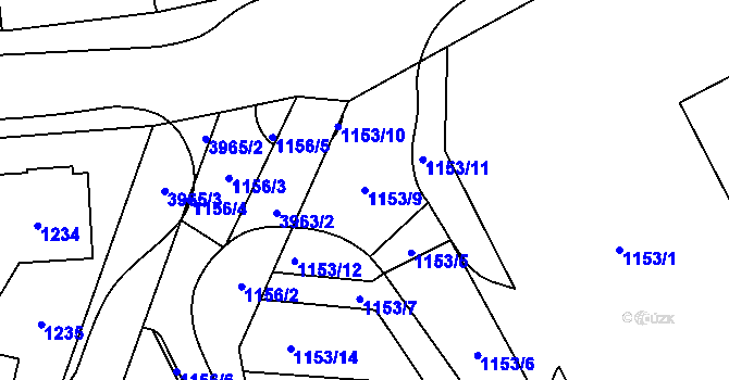 Parcela st. 1153/9 v KÚ Nová Paka, Katastrální mapa
