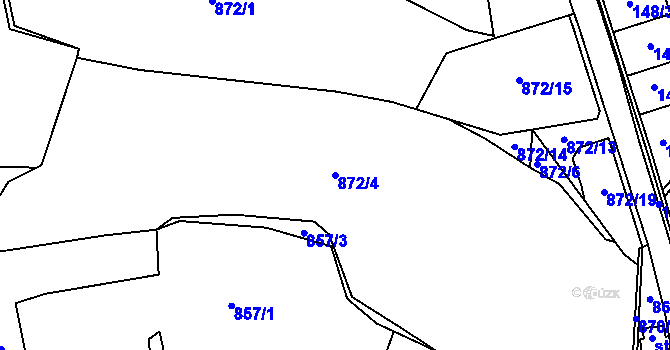 Parcela st. 872/4 v KÚ Mezirolí, Katastrální mapa