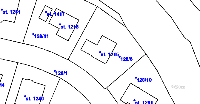 Parcela st. 1215 v KÚ Nová Role, Katastrální mapa