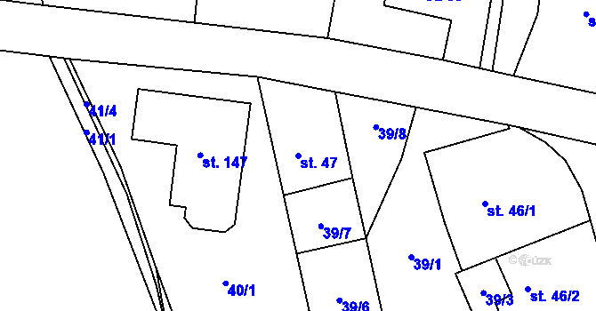 Parcela st. 47 v KÚ Nová Telib, Katastrální mapa
