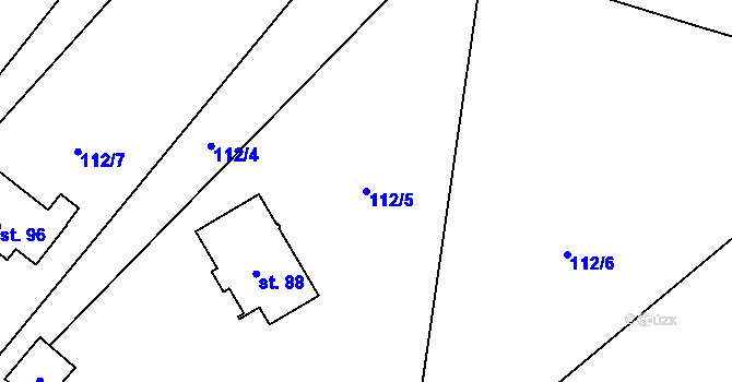 Parcela st. 112/5 v KÚ Nová Telib, Katastrální mapa