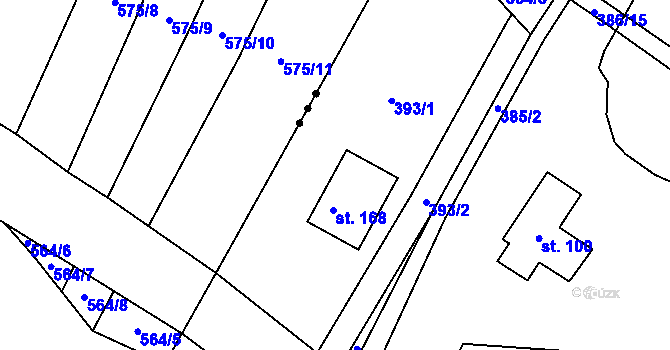 Parcela st. 384/2 v KÚ Nová Telib, Katastrální mapa