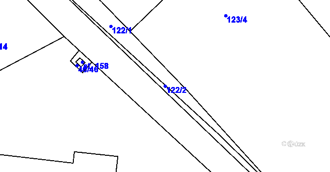 Parcela st. 122/2 v KÚ Nová Telib, Katastrální mapa