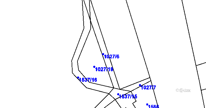 Parcela st. 1027/6 v KÚ Nová Včelnice, Katastrální mapa
