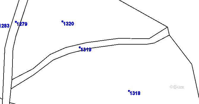 Parcela st. 632/3 v KÚ Pozov, Katastrální mapa