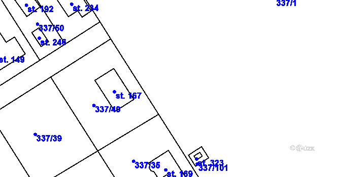 Parcela st. 337/47 v KÚ Čakovičky, Katastrální mapa