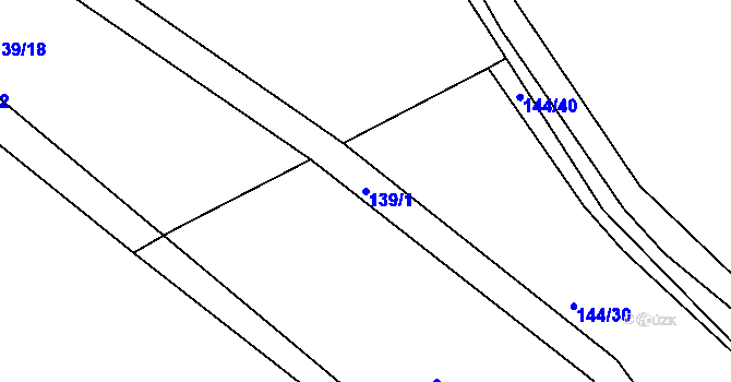 Parcela st. 139/1 v KÚ Jaronín, Katastrální mapa