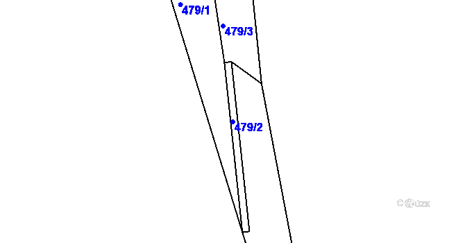 Parcela st. 479/2 v KÚ Jaronín, Katastrální mapa