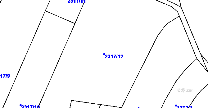 Parcela st. 2317/12 v KÚ Nová Ves u Brloha, Katastrální mapa