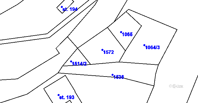 Parcela st. 122 v KÚ Louka u Mariánských Lázní, Katastrální mapa