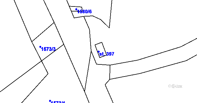 Parcela st. 397 v KÚ Nová Ves u Chrastavy, Katastrální mapa