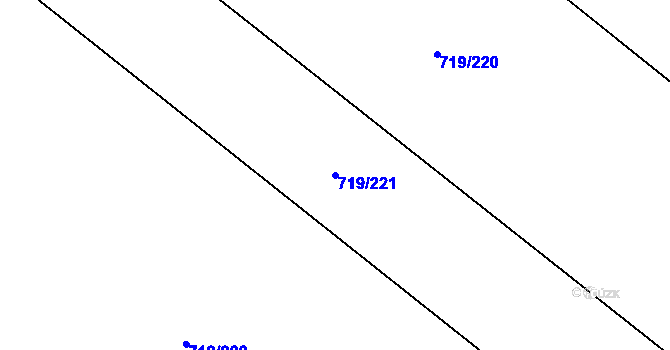 Parcela st. 719/221 v KÚ Nová Ves u Oslavan, Katastrální mapa