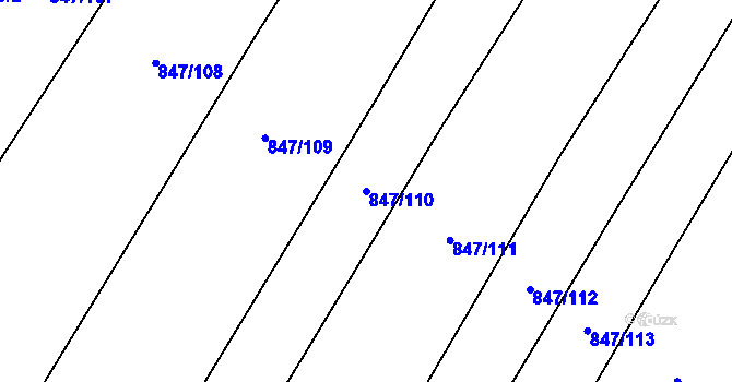 Parcela st. 847/110 v KÚ Nová Ves u Oslavan, Katastrální mapa