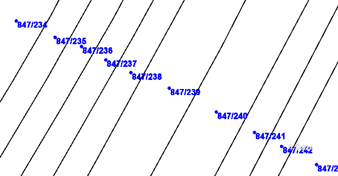 Parcela st. 847/239 v KÚ Nová Ves u Oslavan, Katastrální mapa