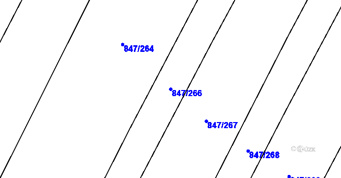 Parcela st. 847/266 v KÚ Nová Ves u Oslavan, Katastrální mapa