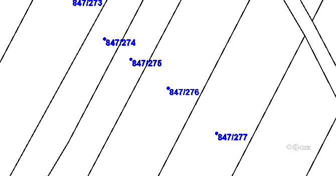 Parcela st. 847/276 v KÚ Nová Ves u Oslavan, Katastrální mapa