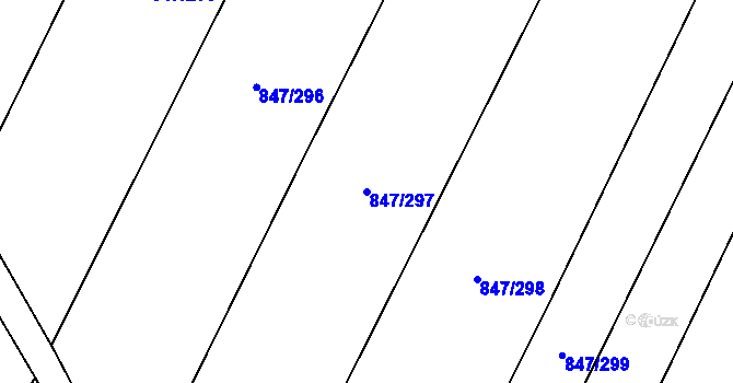 Parcela st. 847/297 v KÚ Nová Ves u Oslavan, Katastrální mapa