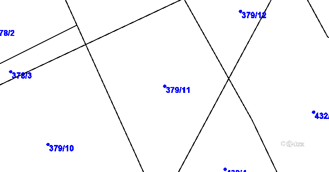 Parcela st. 379/11 v KÚ Nová Ves u Heřmanova, Katastrální mapa
