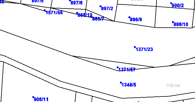 Parcela st. 1371/24 v KÚ Nová Ves u Frýdlantu nad Ostravicí, Katastrální mapa