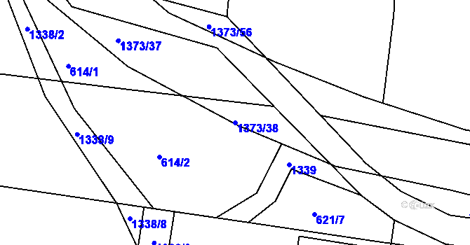 Parcela st. 1373/38 v KÚ Nová Ves u Frýdlantu nad Ostravicí, Katastrální mapa