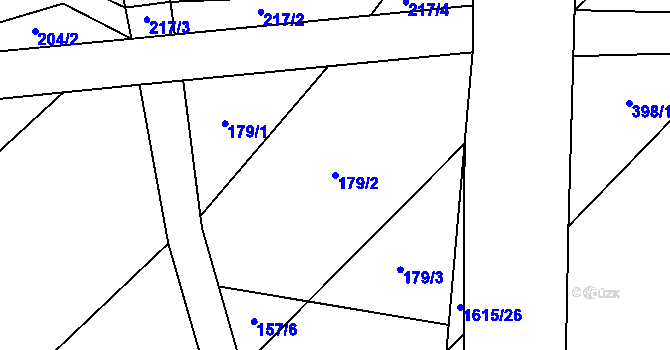 Parcela st. 179/2 v KÚ Nová Ves I, Katastrální mapa