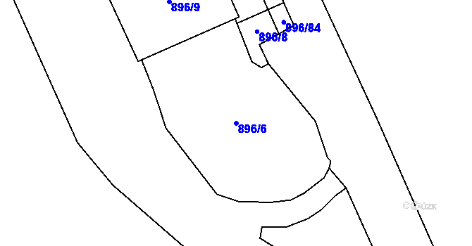 Parcela st. 896/6 v KÚ Krabonoš, Katastrální mapa