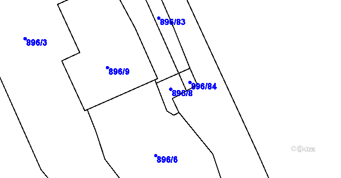 Parcela st. 896/8 v KÚ Krabonoš, Katastrální mapa