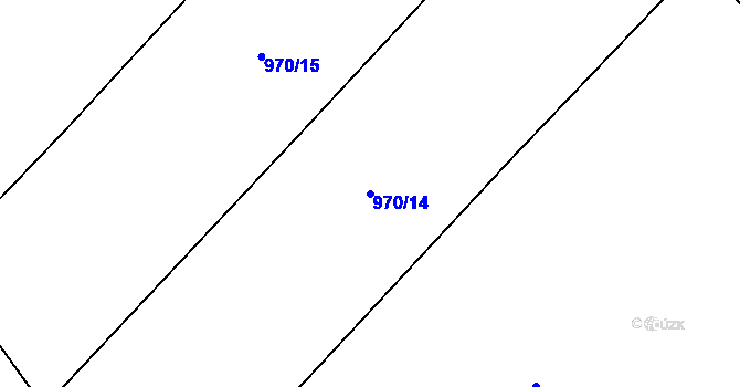 Parcela st. 970/14 v KÚ Krabonoš, Katastrální mapa