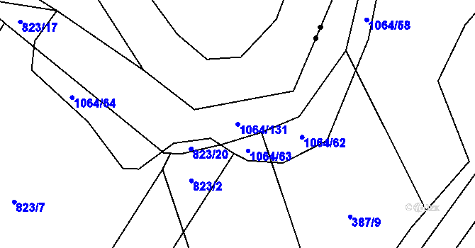 Parcela st. 1064/131 v KÚ Krabonoš, Katastrální mapa
