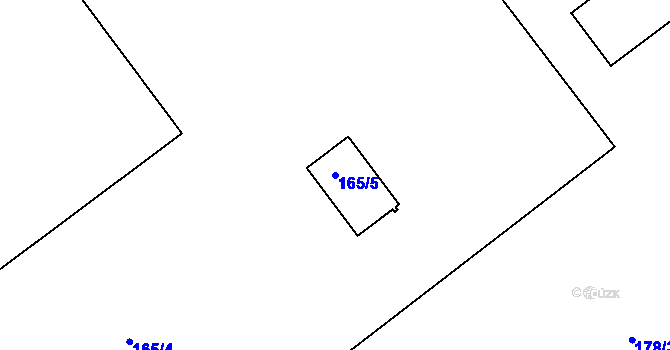 Parcela st. 165/5 v KÚ Nová Ves nad Lužnicí, Katastrální mapa