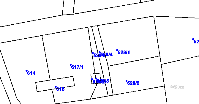 Parcela st. 528/4 v KÚ Nová Ves nad Nisou, Katastrální mapa