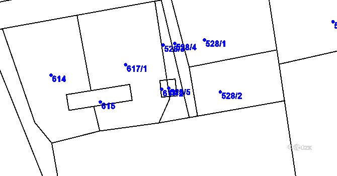 Parcela st. 528/5 v KÚ Nová Ves nad Nisou, Katastrální mapa