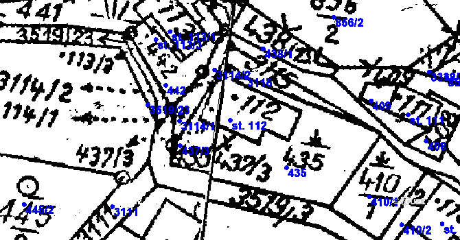 Parcela st. 112 v KÚ Nová Ves nad Popelkou, Katastrální mapa
