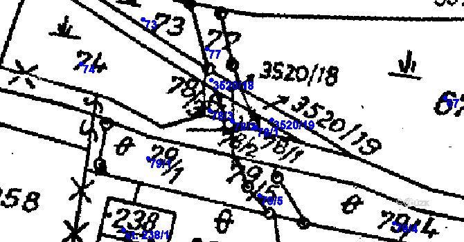 Parcela st. 78/2 v KÚ Nová Ves nad Popelkou, Katastrální mapa